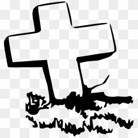 Clipart Of Rip, Grave And Cemetery - Outline Of A Grave, HD Png ...