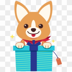 Corgi With A Gift - Clipart Corgi Transparent Background, HD Png Download - corgi png