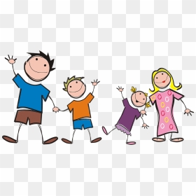 Boy Comic Characters Dad Daughter Family Father - Stick Figure Clip Art Family, HD Png Download - family icon png