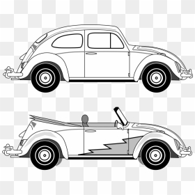 Vw Ht And Rt - Vw Beetle Clip Art, HD Png Download - car silhouette png