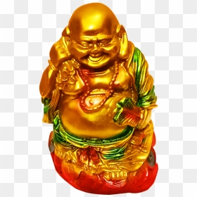 Laughing Buddha Statue Golden Color Png Image - Gautama Buddha, Transparent Png - color png