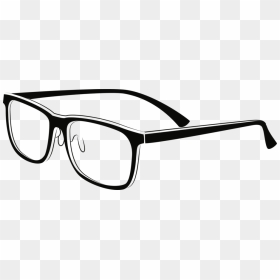 Glasses Eye Goggles Line - Black And White Glasses Clipart, HD Png Download - nerd glasses png
