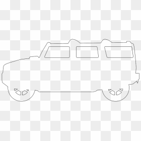 Line Art, HD Png Download - car silhouette png