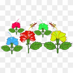 Hibiscus Red Flower Png - Shoe Flower Cartoon, Transparent Png - hawaiian flowers png