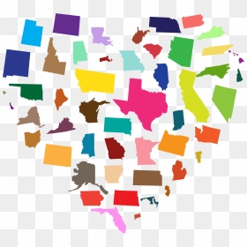 Heart United States Clip Arts - United States In A Heart, HD Png Download - united states png
