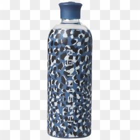 Glass Water Bottle Dusty Blue Spot, HD Png Download - glass of water png