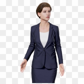 Business Suit For Women Transparent Background - Business Woman 3d Model Free, HD Png Download - ladies suit png