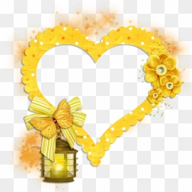 Transparent Background Yellow Heart Png, Png Download - love symbols png