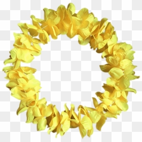 Yellow Hawaiian Flower Necklace Clip Arts - Flower Necklace Hawaii, HD Png Download - hawaiian flowers png