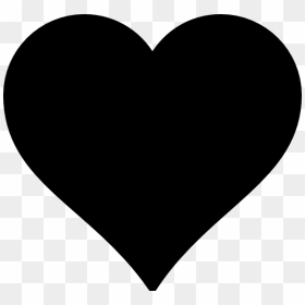 Black Heart Clip Art At Clker - Heart Shape Silhouette, HD Png Download - love symbols png