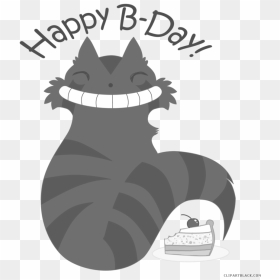 Cats Clipart Birthday Cake - Happy Birthday Black And White Cats, HD Png Download - cats png