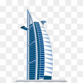 Burj Khalifa Transparent - Burj Al Arab, HD Png Download - skyscraper png