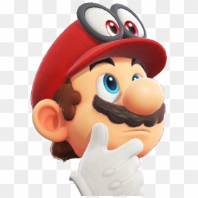 Mario Odyssey Mario Thinking, HD Png Download - super mario odyssey png
