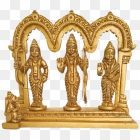 Religious Goddess Sita Devi With Ram And Laxman Brass - Ram Laxman Sita Png, Transparent Png - lord rama png