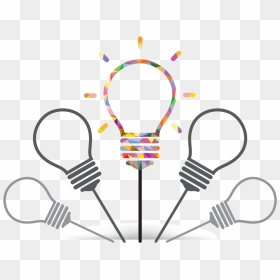 Flat,light Idea Business Bulb,vector,light Png File - Colorful Bulb Idea Png, Transparent Png - light png hd