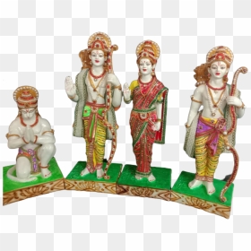 Ram Darbar Rama Sita Lakshman Hanuman Murti Dressed - Ram Darbar Murti, HD Png Download - lord rama png