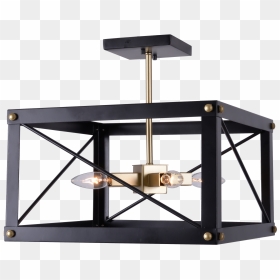 32 Amazing Ceiling Lamp Png With 32 Amazing Ceiling - Kenroy Home Courtney 4 Light Flush Black Gold, Transparent Png - deepavali lamp png