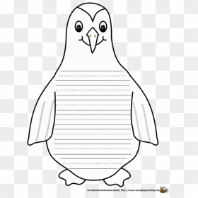 Penguin Shaped Writing Paper Printable - Owl, HD Png Download - lined paper png