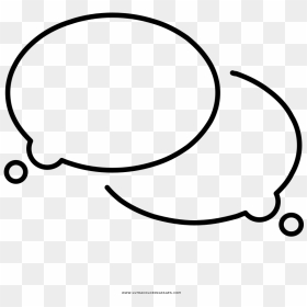 Thinking Bubble Coloring Page - Line Art, HD Png Download - thinking bubble png