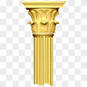 Gold Pillar Chapiteau, Piédestal, Grèce Antique, Images - Pillar Design, HD Png Download - pillar png