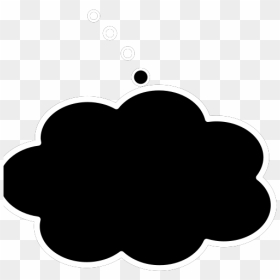 Transparent Think Bubble Black, HD Png Download - thinking bubble png