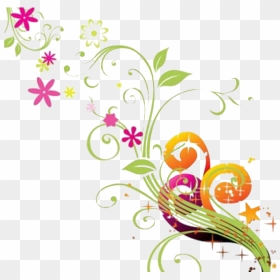 Vector Floral Background Png, Transparent Png - Flowers Vector Background Png, Png Download - vector graphics design background hd png