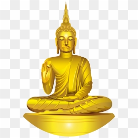 Golden Buddha Statue Png Clip Art - Wat Tanod, Transparent Png - vhv