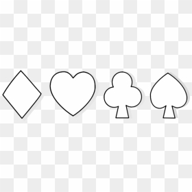 Playing Card Symbols Freehand Vector Drawing - Heart, HD Png Download - love symbols png