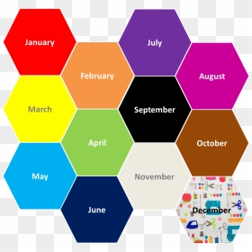 Japanese Colour Club Calendar - Colours Of The Month, HD Png Download - colours png