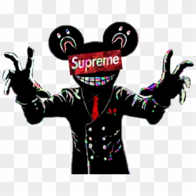 Bape Supreme $deadmau5 Radioactive - Supreme Bape Mickey Mouse, HD Png Download - bape logo png