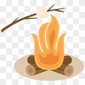 Bonfire Png Picture - Roasting Marshmallows Over Campfire Clipart, Transparent Png - bonfire png