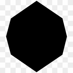 Black Octagon Shape - Vector Hexagon Svg, HD Png Download - octagon png