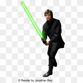 Luke Skywalker Transparent Png - Jedi Knight Luke Skywalker, Png Download - lightsaber png transparent background
