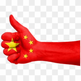China Flag Hand Png, Transparent Png - facebook thumbs up png