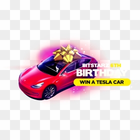 Celebrate Bitstarz 6th Birthday & Win A Tesla - Tesla Model 3, HD Png Download - tesla png