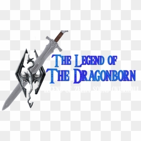 Transparent Skyrim Logo Png - Sword, Png Download - skyrim logo png
