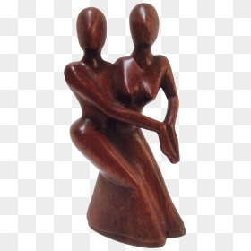 Embracing Lovers Statue Png - Wood Carving Clipart, Transparent Png - statue png