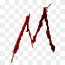 Blood Bloody Alphabet Letter Writing M, HD Png Download - dil png