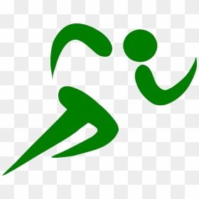 Green Runner Svg Clip Arts - Track And Field Cartoon, HD Png Download - runner png