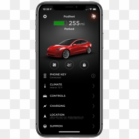 Tesla App Home Screen, HD Png Download - tesla png