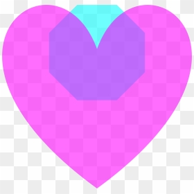 Transparent Magenta Loveheart Octagon Clip Arts - Purple Heart Clipart, HD Png Download - octagon png