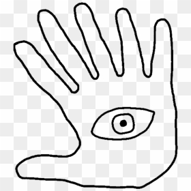 Finger Hand With Seeing Eye - Drawing, HD Png Download - all seeing eye png