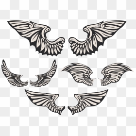 Angel Wing Creativity Feather - Transparent Feather Wings Silhouette, HD Png Download - angel wing png