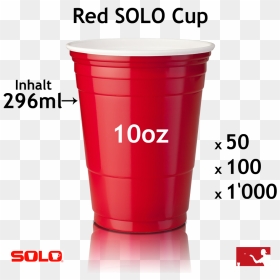 Solo Cups 10oz - Beer Pong, HD Png Download - red solo cup png