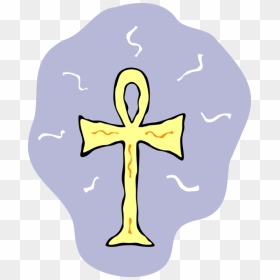 Vector Illustration Of Ankh Egyptian Key Of Life Hieroglyphic - Cross, HD Png Download - ankh png