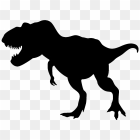 Silhouette Transparent Background Silhouette T Rex - Silhouette T Rex Clipart, HD Png Download - trex png