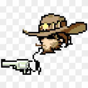 Overwatch Mccree Pixel Spray Clipart , Png Download - Pixel Art Overwatch Mccree, Transparent Png - mccree png