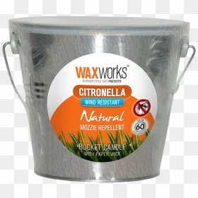 Waxworks Citronella Bucket Candle - Candle, HD Png Download - pillar png
