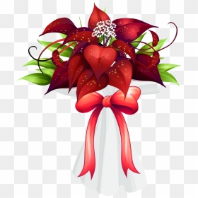 Red Flowers Bouquet Png Clipart Image - Flower Bouquet Clipart, Transparent Png - bouquet png