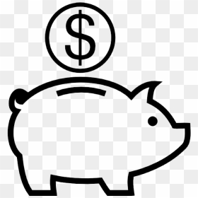 Piggy Bank Clipart Black And White, HD Png Download - soundcloud icon png